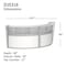 Linea Italia Curved Reception Desk 2 Units, Clear Panel, 124 inW x 49 inD, White ZUS316 - alternate 6